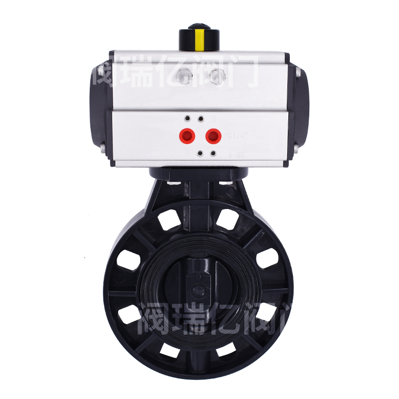 氣動UPVC塑料蝶閥 D671X-10S 氣動排污碟閥