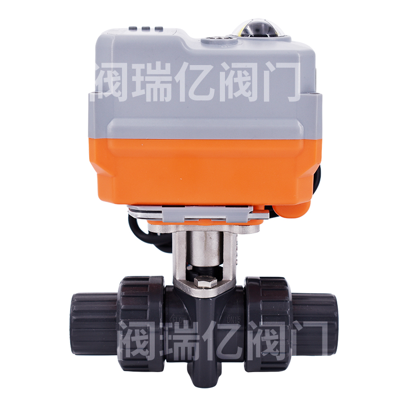 微型電動(dòng)UPVC塑料球閥 Q921F-10S 耐酸堿 智能流量比例調(diào)節(jié)球閥